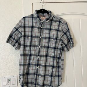 Filson Navy and Gray Plaid Button Down Shirt